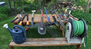 1 several garden tools
