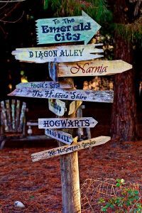 diy garden ideas for kids magic places road sign