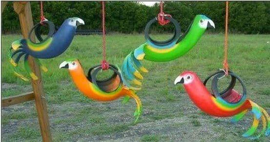 swing set accessories old tire parrot
