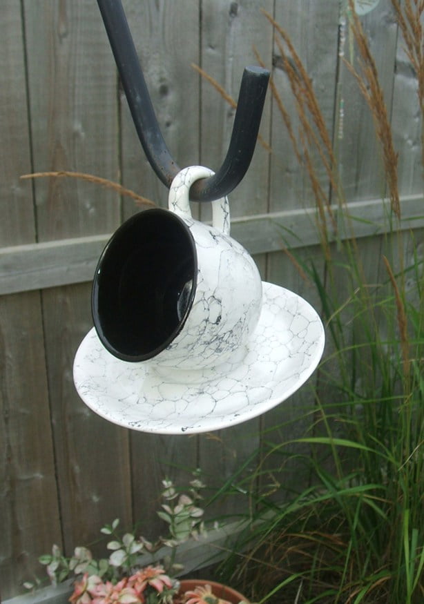 tea cup bird feeder