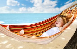 1 child relaxing in a hammock