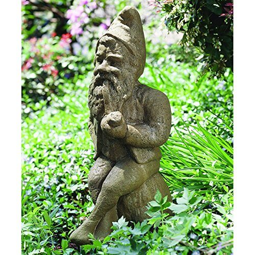 garden gnome made of stone, vintage garden gnomes