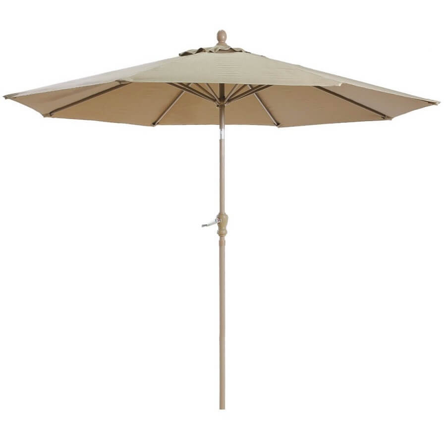 patio umbrella in tan