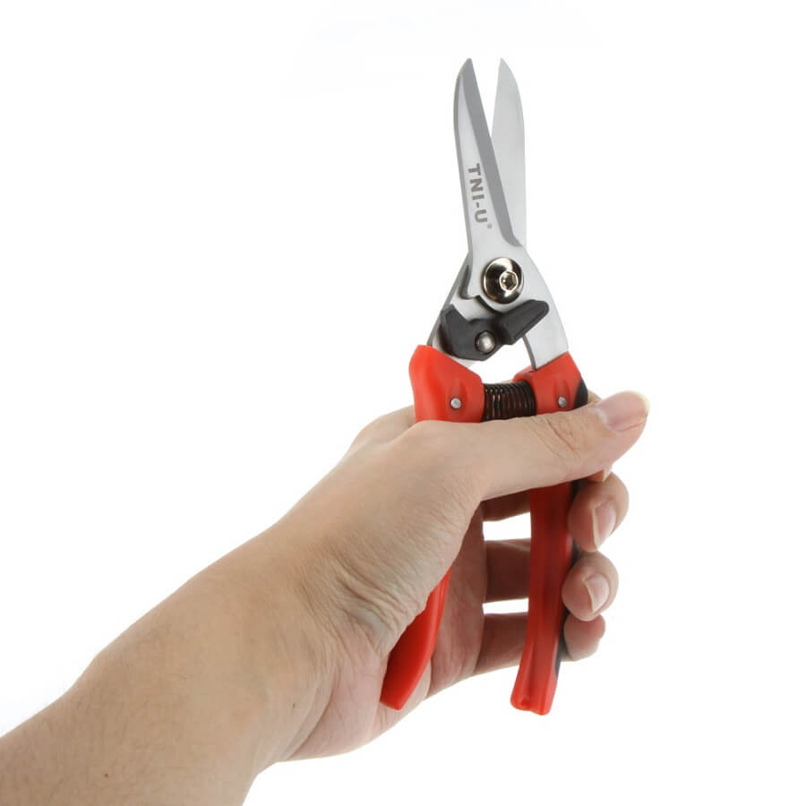 someone holding a hand pruner