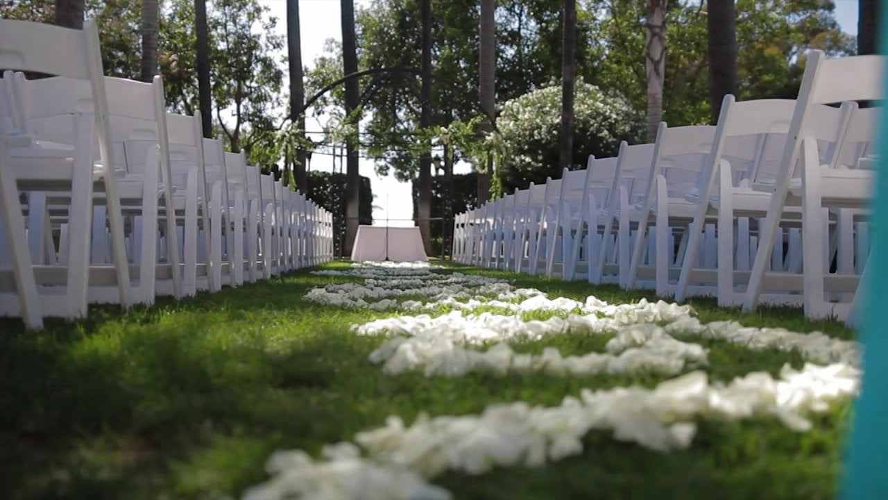 backyard wedding arrangement