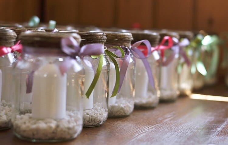 Barn wedding idea for mason jars