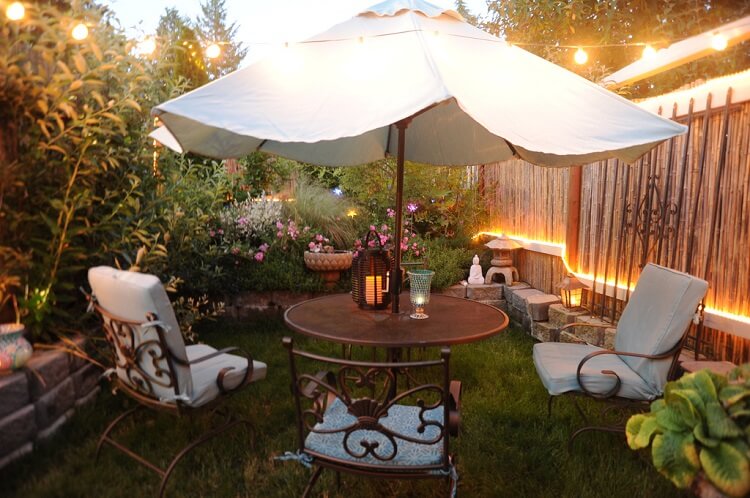 patio in the evening