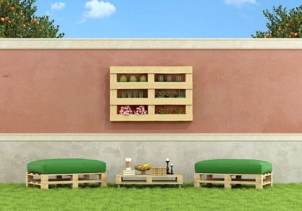 DIY pallet patio furniture loungers