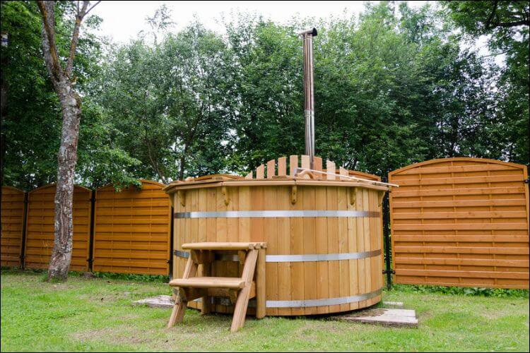 DIY outdoor sauna round sauna