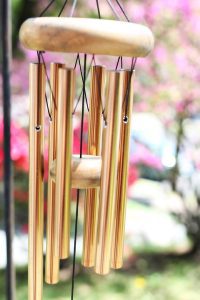 using wind chimes