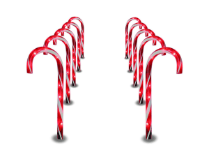 candy cane pathway markers