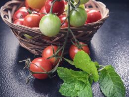 Photo of Tomatoes on Woven Basket