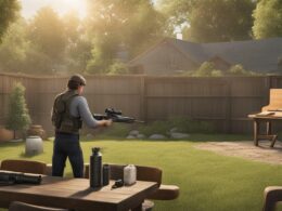 can you shoot a gun in your backyard