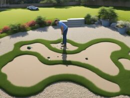 how to install a backyard putting green