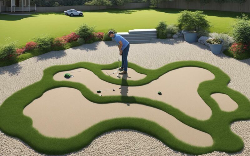 how to install a backyard putting green