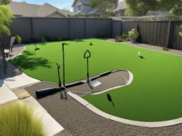 how to install fake grass in backyard
