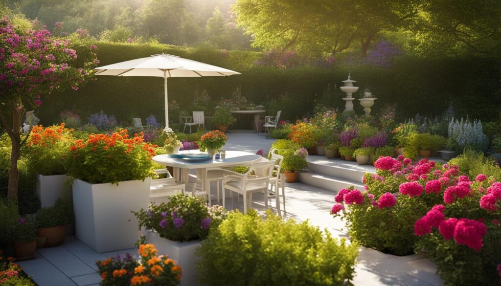 Aesthetic terrace garden