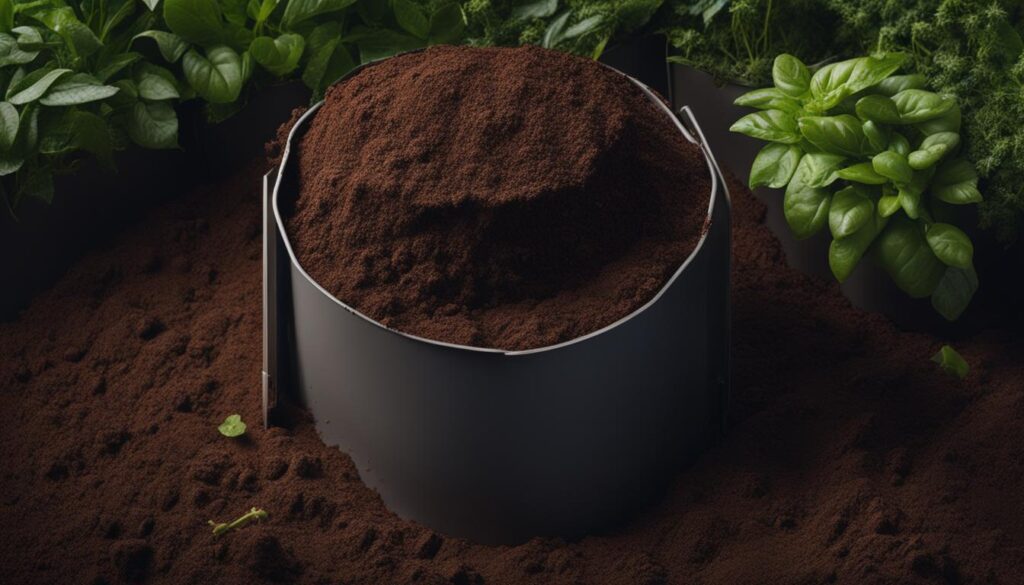 Composting with coffee grounds