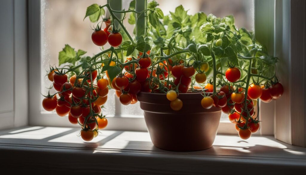 Growing tomatoes with limited sunlight