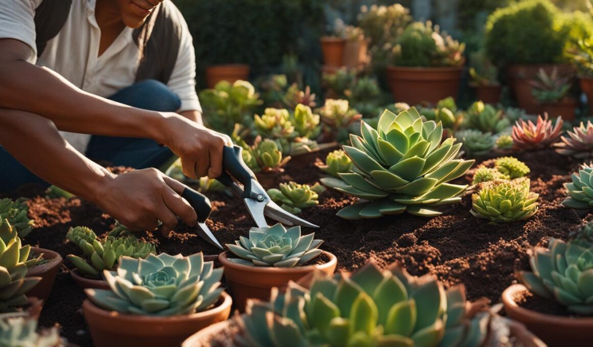 How To Clean Up Overgrown Succulents