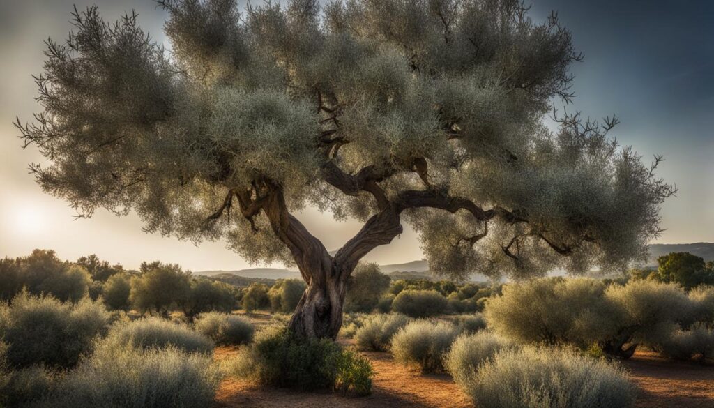 Olive tree as a focal point