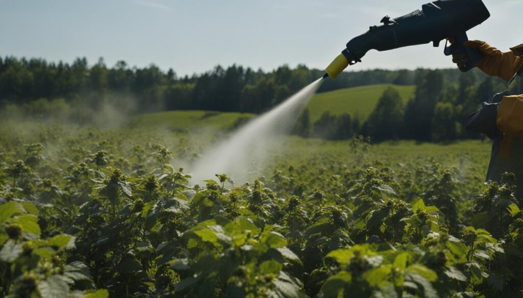 Roundup herbicide for blackberry brush management