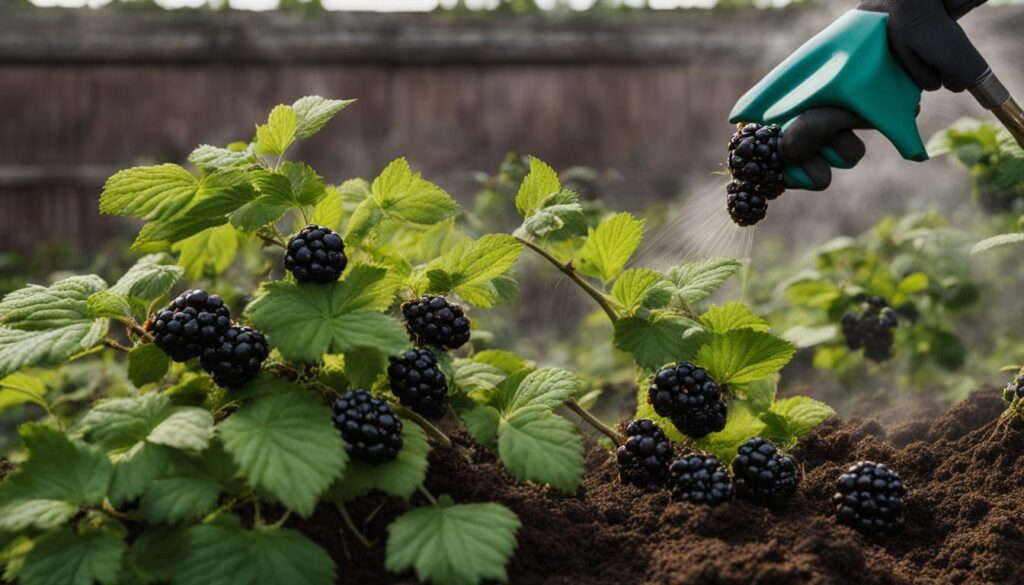 Roundup use on blackberry bushes