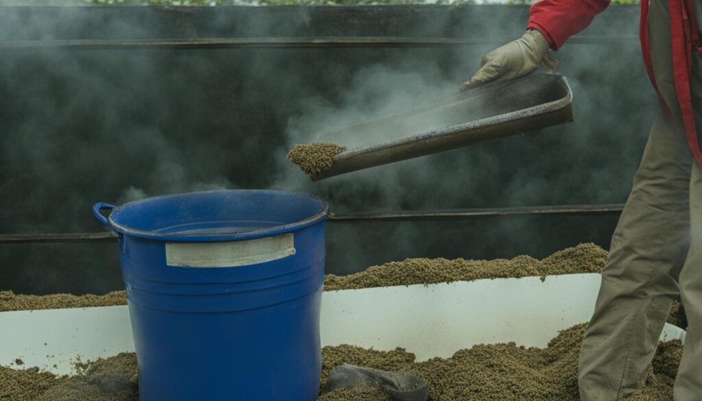 Sterilize old potting soil