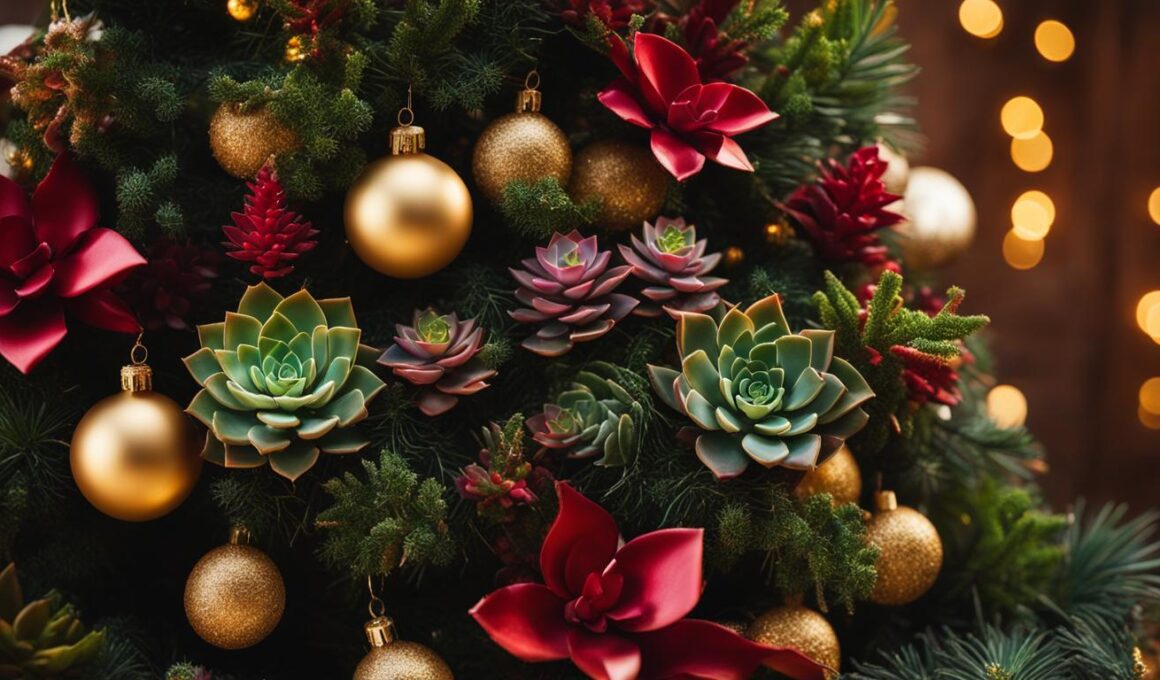 Succulent Christmas Ornaments