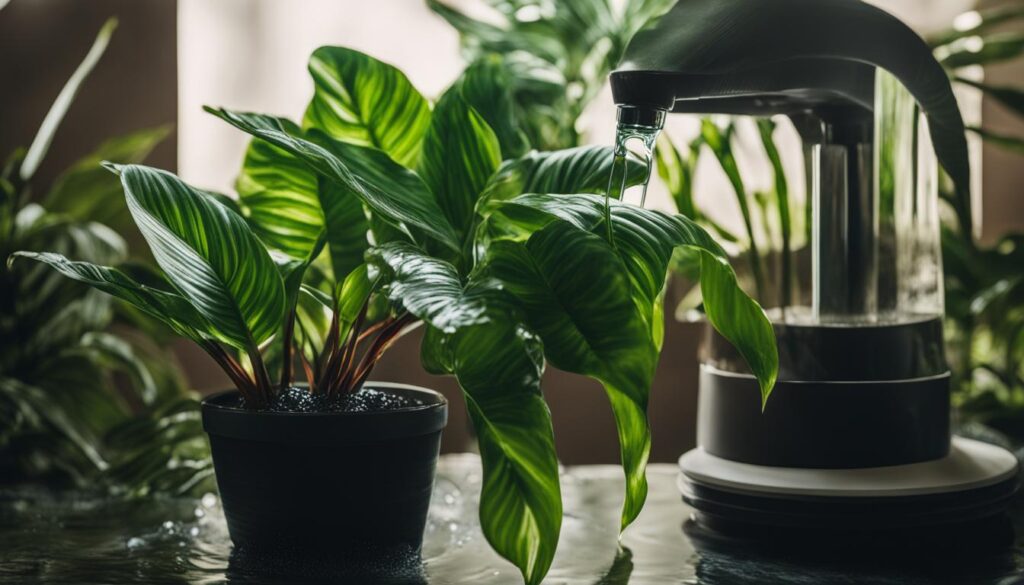 Water filtration for Calathea plants