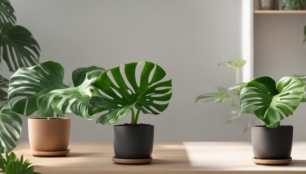 Young and Mature Monstera Adansonii repotting guide