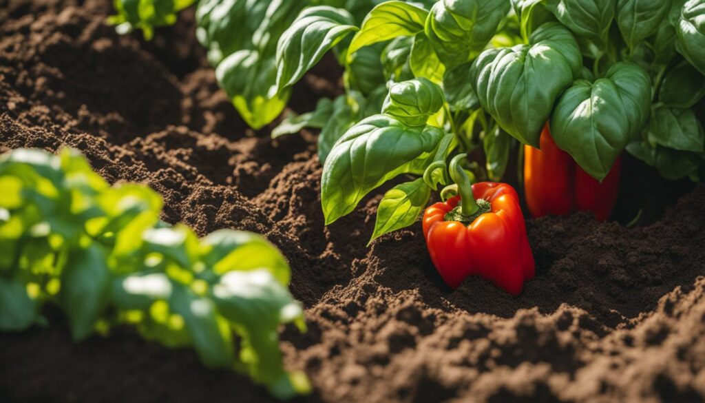 benefits of companion planting basil and bell peppers