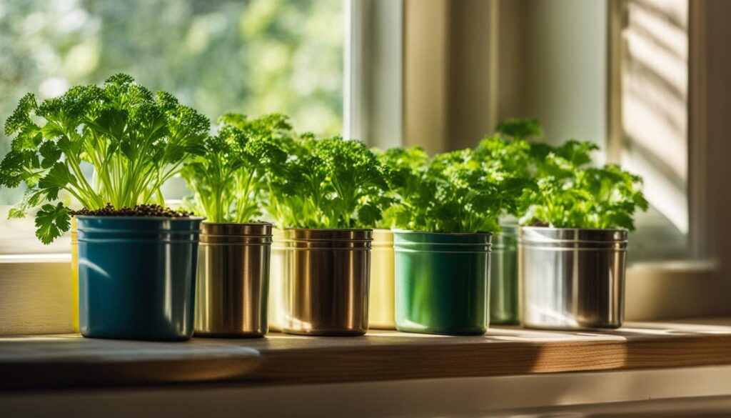 growing parsley in containers