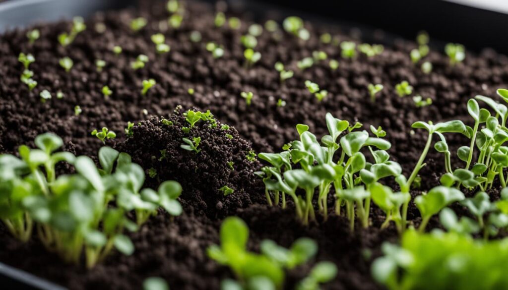 planting kale microgreens