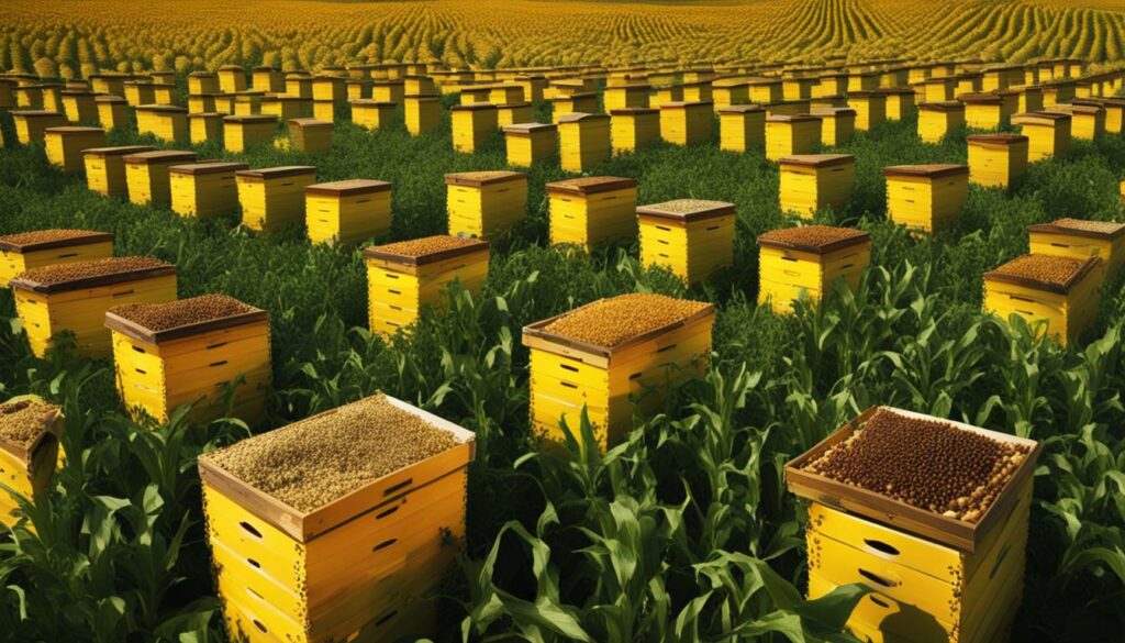 pollinating hives