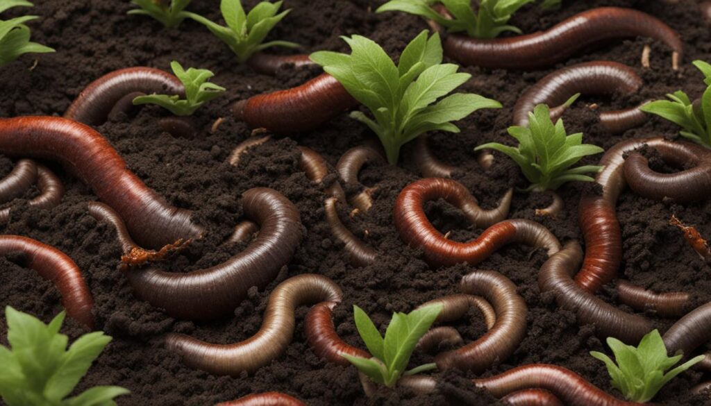 using earthworms in garden