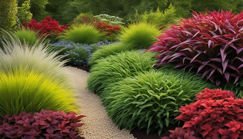 Low-Growing Groundcovers and Ornamental Grasses