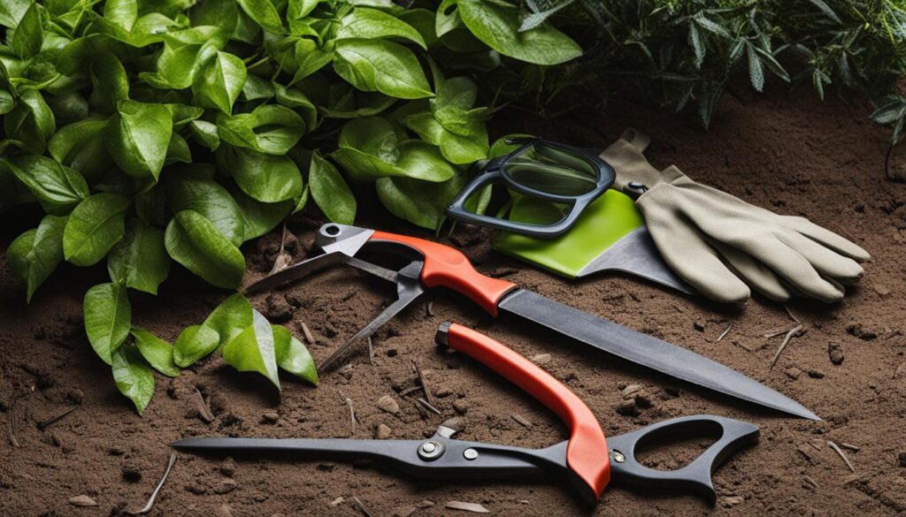 Necessary tools for bush removal