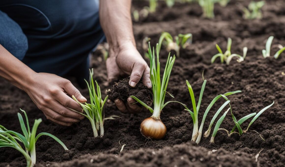 Planting A Sprouted Onion