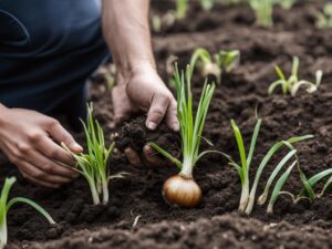 Planting A Sprouted Onion