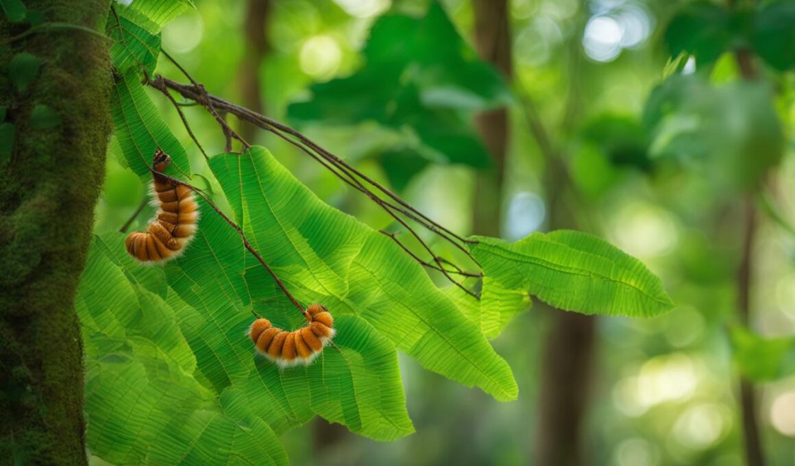 Silk Worms In Trees
