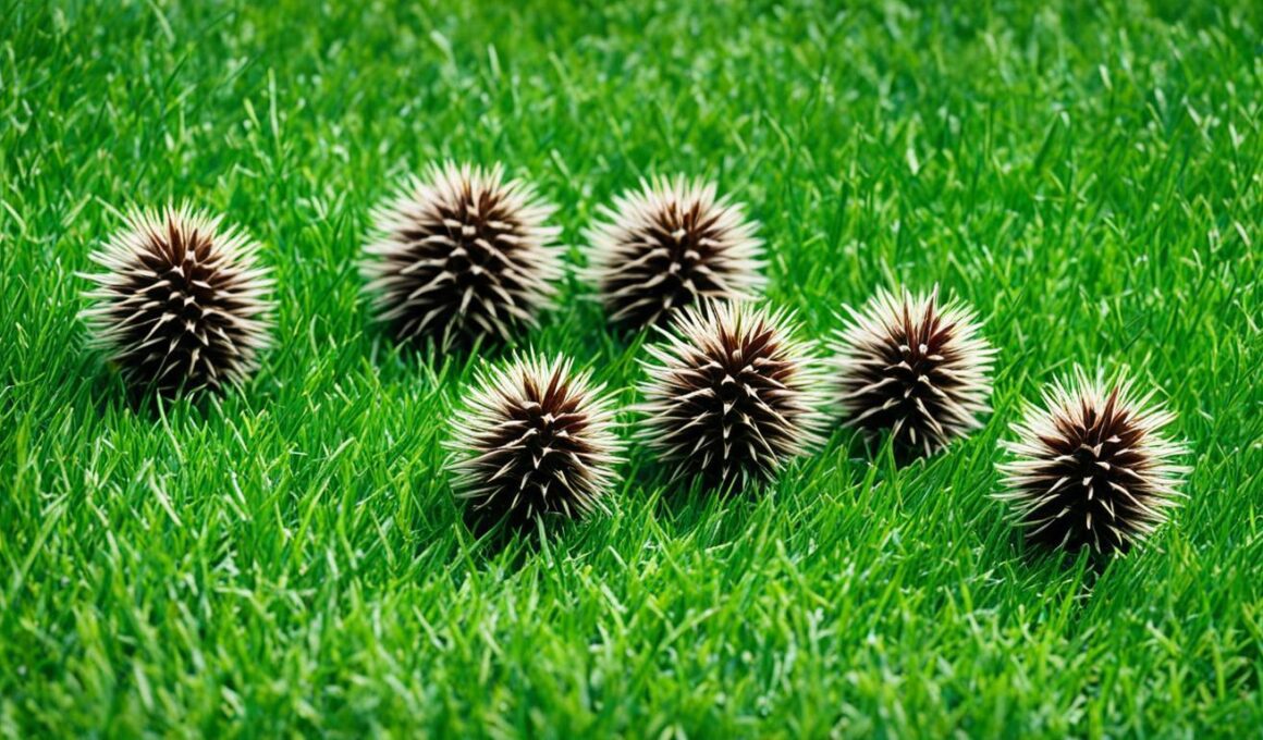 Small Spiky Balls In Grass