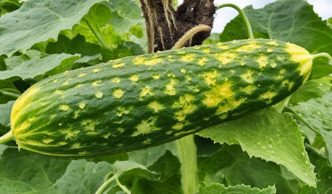 Spots On Cucumber Leaves