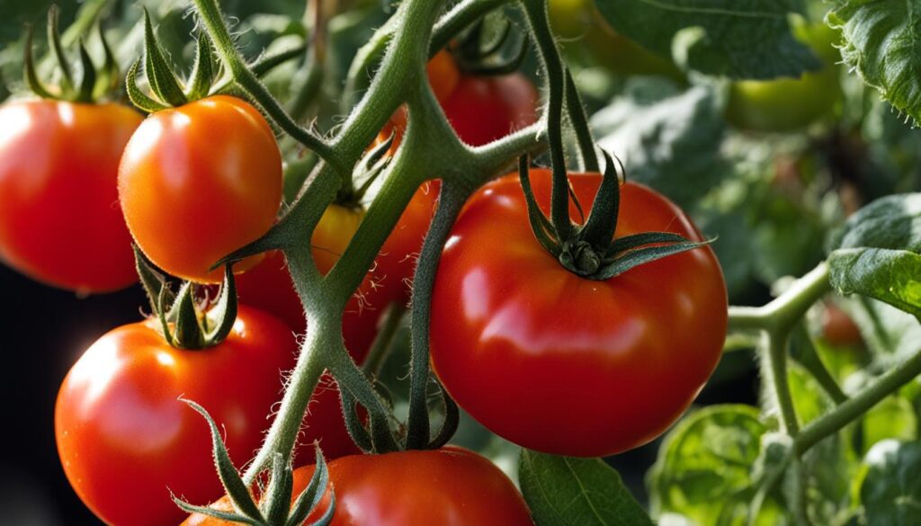 Sunscalded tomatoes