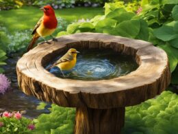 Tree Stump Bird Bath