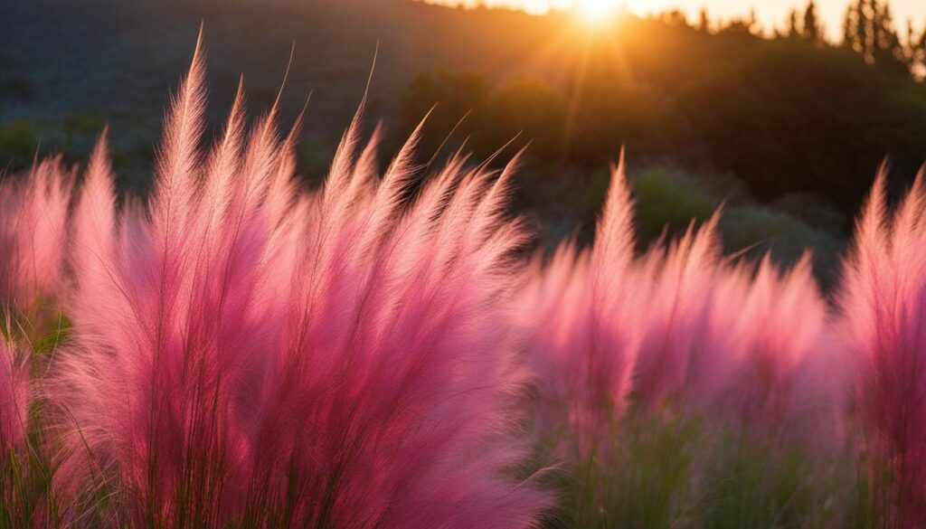 Undaunted pink muhly grass Undaunted pink muhly grass