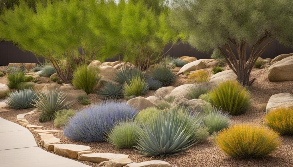 Xeriscape trees and shrubs
