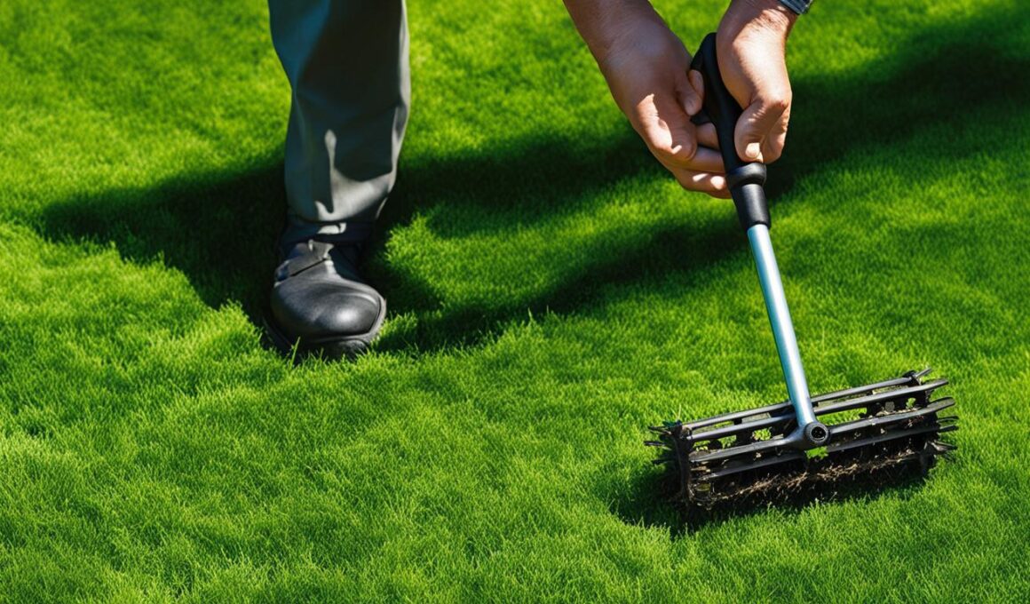 aerate lawn by hand
