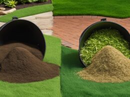 bag or mulch grass