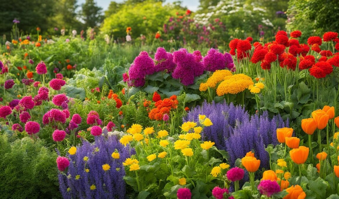 best flowers to grow with vegetables
